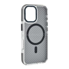 Gigapack Szilikon telefonvédő (ütésállóság, légpárnás sarok, karbon minta, wireless, MagSafe) SÖTÉTSZÜRKE (GP-176071) tok és táska