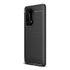 Gigapack Szilikon telefonvédő (ütésállóság, légpárnás sarok, szálcsiszolt, karbon minta) FEKETE
