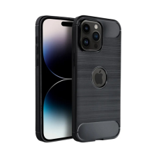 Gigapack Szilikon telefonvédő (ütésállóság, légpárnás sarok, szálcsiszolt, karbon minta) FEKETE Apple iPhone 16 tok és táska