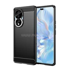 Gigapack Szilikon telefonvédő (ütésállóság, légpárnás sarok, szálcsiszolt, karbon minta) FEKETE (GP-146744) tok és táska