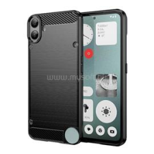 Gigapack Szilikon telefonvédő (ütésállóság, légpárnás sarok, szálcsiszolt, karbon minta) FEKETE (GP-167779) tok és táska