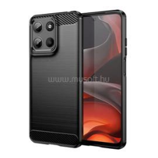 Gigapack Szilikon telefonvédő (ütésállóság, légpárnás sarok, szálcsiszolt, karbon minta) FEKETE (GP-168059) tok és táska