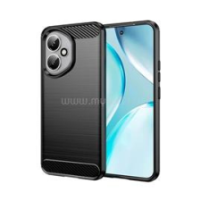 Gigapack Szilikon telefonvédő (ütésállóság, légpárnás sarok, szálcsiszolt, karbon minta) FEKETE (GP-169963) tok és táska