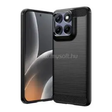 Gigapack Szilikon telefonvédő (ütésállóság, légpárnás sarok, szálcsiszolt, karbon minta) FEKETE (GP-186745) tok és táska