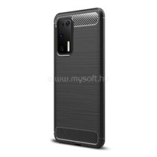 Gigapack Szilikon telefonvédő (ütésállóság, légpárnás sarok, szálcsiszolt, karbon minta) FEKETE (GP-93516) tok és táska