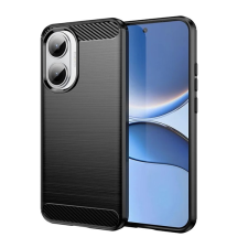 Gigapack Szilikon telefonvédő (ütésállóság, légpárnás sarok, szálcsiszolt, karbon minta) FEKETE Xiaomi Poco F7 tok és táska