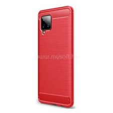 Gigapack Szilikon telefonvédő (ütésállóság, légpárnás sarok, szálcsiszolt, karbon minta) PIROS (GP-102418) tok és táska