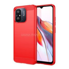 Gigapack Szilikon telefonvédő (ütésállóság, légpárnás sarok, szálcsiszolt, karbon minta) PIROS (GP-136875) tok és táska