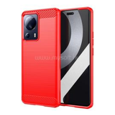 Gigapack Szilikon telefonvédő (ütésállóság, légpárnás sarok, szálcsiszolt, karbon minta) PIROS (GP-139463) tok és táska