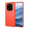 Gigapack Szilikon telefonvédő (ütésállóság, légpárnás sarok, szálcsiszolt, karbon minta) PIROS (GP-166767)