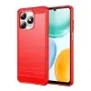 Gigapack Szilikon telefonvédő (ütésállóság, légpárnás sarok, szálcsiszolt, karbon minta) PIROS Honor X5c Plus