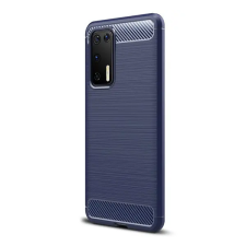 Gigapack Szilikon telefonvédő (ütésállóság, légpárnás sarok, szálcsiszolt, karbon minta) SÖTÉTKÉK tok és táska