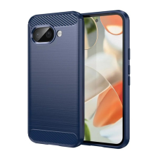 Gigapack Szilikon telefonvédő (ütésállóság, légpárnás sarok, szálcsiszolt, karbon minta) SÖTÉTKÉK Google Pixel 9a tok és táska