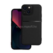 Gigapack Szilikon telefonvédő (ütésállóság, mágneses, bőr hatású hátlap, csíkos) FEKETE (GP-115170) tok és táska