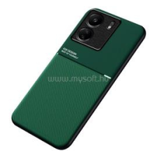 Gigapack Szilikon telefonvédő (ütésállóság, mágneses, bőr hatású hátlap, csíkos) SÖTÉTZÖLD (GP-154306) tok és táska