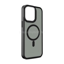 Gigapack Szilikon telefonvédő (ütésállóság, matt, műanyag hátlap, kameravédő, MagSafe) FEKETE (GP-147843) tok és táska