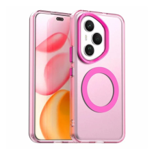 Gigapack Szilikon telefonvédő (ütésállóság, műanyag hátlap, kameravédő, MagSafe) RÓZSASZÍN Honor 400 Pro tok és táska