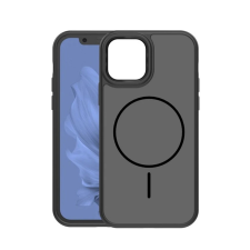 Gigapack Szilikon tok légpárnás sarokkal kameravédővel MagSafe Apple iPhone 12 fekete GP-181532 tok és táska