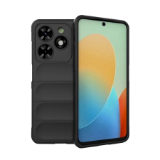 Gigapack Tecno Spark 20C szilikon telefonvédő (ütésállóság, kameravédő, 3d) fekete tok és táska