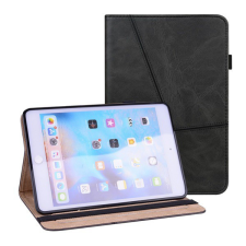 Gigapack Tok álló, bőr hatású (aktív FLIP, oldalra nyíló, asztali tartó funkció, bankkártya tartó, koptatott bőrhatás) FEKETE [Apple IPAD mini 6 ... tablet tok