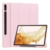Gigapack Tok álló, bőr hatású (aktív FLIP, oldalra nyíló, TRIFOLD, asztali tartó, ceruza tartó) RÓZSASZÍN Samsung Galaxy Tab S10 Plus LTE (SM-X826B), Galaxy Tab S10 Plus WIFI (SM-X820)