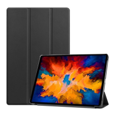 Gigapack Tok álló, bőr hatású (aktív FLIP, oldalra nyíló, TRIFOLD asztali tartó funkció) FEKETE [Lenovo Tab P11 Pro (TB-J706F)] (5996591024448) tablet tok