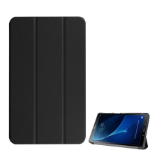 Gigapack Tok álló, bőr hatású (aktív FLIP, oldalra nyíló, TRIFOLD asztali tartó funkció) FEKETE [Samsung Galaxy Tab A 10.1 WIFI (2016) SM-T580] (5996457651757) tablet tok
