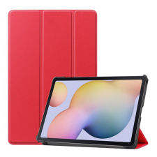 Gigapack Tok álló, bőr hatású (aktív FLIP, oldalra nyíló, TRIFOLD asztali tartó funkció) PIROS [Samsung Galaxy Tab S8 LTE (SM-X706)] (5996457992799) tablet tok