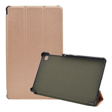 Gigapack Tok álló, bőr hatású (aktív FLIP, oldalra nyíló, TRIFOLD asztali tartó funkció) ROZÉARANY [Samsung Galaxy Tab A7 Lite LTE (SM-T225)] (5996591096612) tablet tok