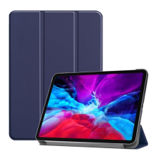 Gigapack Tok álló, bőr hatású (aktív FLIP, oldalra nyíló, TRIFOLD asztali tartó funkció) SÖTÉTKÉK Apple IPAD Pro 12.9 (2020) tablet tok