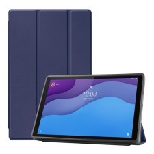Gigapack Tok álló, bőr hatású (aktív FLIP, oldalra nyíló, TRIFOLD asztali tartó funkció) SÖTÉTKÉK [Lenovo Tab M10 HD (TB-X306F)] (5996591040295) - Tablet tok tablet tok