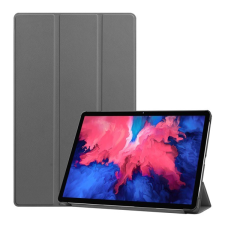 Gigapack Tok álló, bőr hatású (aktív FLIP, oldalra nyíló, TRIFOLD asztali tartó funkció) SZÜRKE [Lenovo Tab P11 (TB-J606F)] (5996591024547) tablet tok