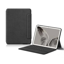 Gigapack tok álló, bőr hatású (FLIP, bluetooth billentyűzet, asztali tartó, QWERTY, angol nyelvű) FEKETE [Google Pixel Tablet] (GP-147118) tablet tok