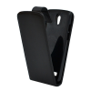 Gigapack Tok álló, bőr hatású (FLIP, lefelé nyíló) FEKETE HTC Desire 500