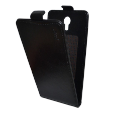 Gigapack Tok álló, bőr hatású (FLIP, lefelé nyíló, öntapadós rögzítés) FEKETE [Doogee X6 (X6 Pro)] (5996457643219) tablet tok