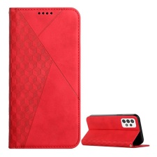 Gigapack Tok álló, bőr hatású (FLIP, oldalra nyíló, asztali tartó funkció, 3D rombusz minta, prémium) PIROS [Samsung Galaxy A53 (SM-A536) 5G] (5996591128641) tok és táska