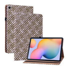 Gigapack Tok álló, bőr hatású (FLIP, oldalra nyíló, asztali tartó funkció, fonott minta) BARNA Samsung Galaxy Tab S6 Lite 10.4 WIFI (SM-P610), Samsung Galaxy Tab S6 Lite 10.4 LTE (SM-P615) tablet tok