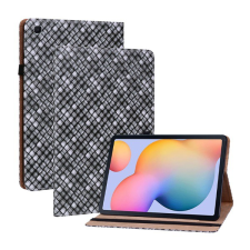 Gigapack Tok álló, bőr hatású (FLIP, oldalra nyíló, asztali tartó funkció, fonott minta) FEKETE [Samsung Galaxy Tab S6 Lite 10.4 LTE (SM-P619) 2022] (5996591129518) tablet tok