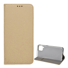 Gigapack Tok álló, bőr hatású (FLIP, oldalra nyíló, asztali tartó funkció, rombusz minta) ARANY [Samsung Galaxy M22 (SM-M225F)] (5996591089379) tok és táska