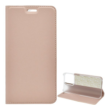 Gigapack Tok álló, bőr hatású (FLIP, oldalra nyíló, asztali tartó funkció) ROZÉARANY 2 [Apple iPhone 13 mini] (5996591110523) tok és táska
