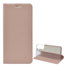 Gigapack Tok álló, bőr hatású (FLIP, oldalra nyíló, asztali tartó funkció) ROZÉARANY 2 Samsung Galaxy S21 (SM-G991) 5G tok és táska