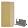 Gigapack Tok álló, bőr hatású (FLIP, oldalra nyíló, asztali tartó funkció, textil minta) ARANY Samsung Galaxy S20 Ultra (SM-G988F), Samsung Galaxy S20 Ultra 5G (SM-G988B)