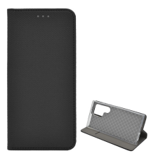 Gigapack Tok álló, bőr hatású (FLIP, oldalra nyíló, asztali tartó, rombusz) FEKETE tok és táska