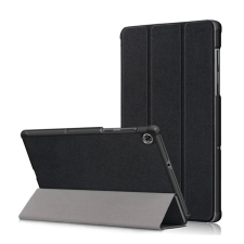Gigapack Tok álló, bőr hatású (FLIP, oldalra nyíló, TRIFOLD asztali tartó funkció) FEKETE Lenovo Tab M10 Plus (TB-X606F) tablet tok