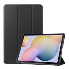 Gigapack Tok álló, bőr hatású (FLIP, oldalra nyíló, TRIFOLD asztali tartó funkció) FEKETE [Samsung Galaxy Tab S8 LTE (SM-X706)] tablet tok
