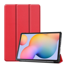 Gigapack Tok álló, bőr hatású (FLIP, oldalra nyíló, TRIFOLD asztali tartó funkció) PIROS [Samsung Galaxy Tab S6 Lite 10.4 LTE (SM-P619) 2022] (5996457983315) tablet tok