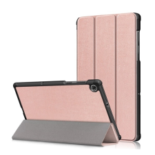 Gigapack Tok álló, bőr hatású (FLIP, oldalra nyíló, TRIFOLD asztali tartó funkció) ROZÉARANY Lenovo Tab M10 Plus (TB-X606F) tablet tok