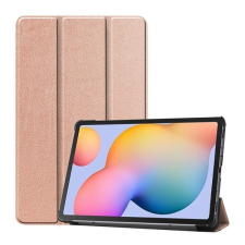 Gigapack Tok álló, bőr hatású (FLIP, oldalra nyíló, TRIFOLD asztali tartó funkció) ROZÉARANY Samsung Galaxy Tab S6 Lite 10.4 WIFI (SM-P610) 2020, Samsung Galaxy Tab S6 Lite 10.4 LTE (SM-P615) 2020, S tablet tok