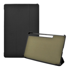 Gigapack Tok álló, bőr hatású (FLIP, oldalra nyíló, TRIFOLD asztali tartó funkció, S Pen tartó) FEKETE [Samsung Galaxy Tab S7 FE 5G (SM-T736)] tablet tok