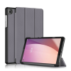 Gigapack Tok álló, bőr hatású (FLIP, oldalra nyíló, TRIFOLD, asztali tartó) SÖTÉTSZÜRKE Lenovo Tab M8 Gen4 (TB300F) WIFI, Tab M8 Gen4 (TB300X) LTE